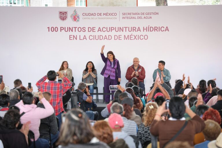 Clara Brugada impulsa programa de 100 puntos de acupuntura hídrica