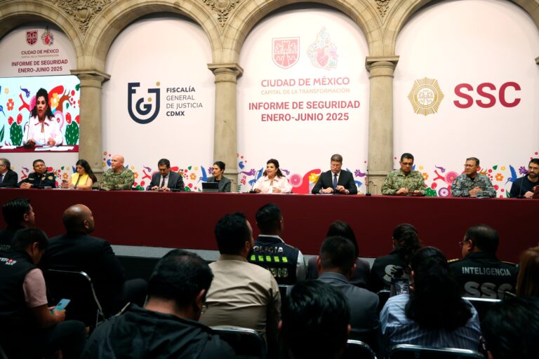 Clara Brugada presenta informe de seguridad con marcada reducción de delitos en CDMX