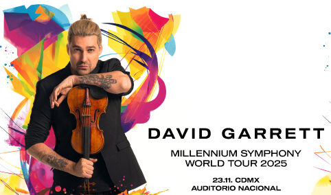 David Garrett anuncia gira en Latinoamérica con su nuevo álbum sinfónico Millennium Symphony