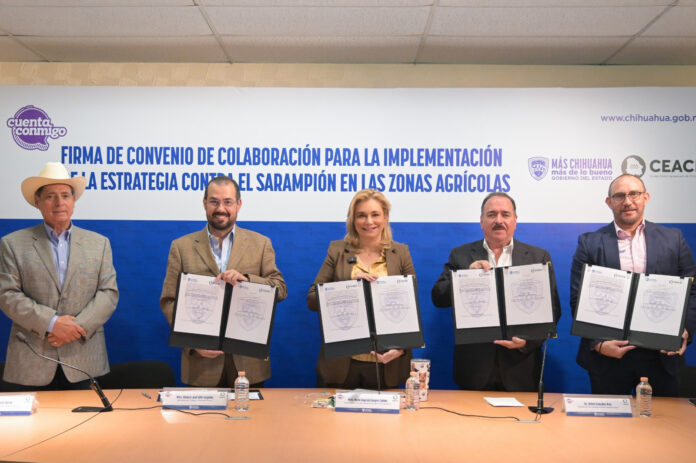 Integran a productores agrícolas a campaña de vacunación contra el sarampión en Chihuahua