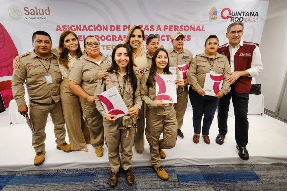 Mara Lezama concluye la basificación de personal de Vectores en Quintana Roo