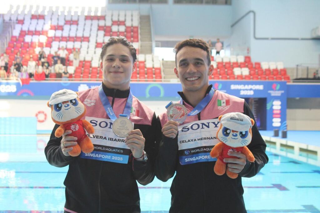 Osmar Olvera y Juan Celaya brillan en el Mundial de Deportes Acuáticos