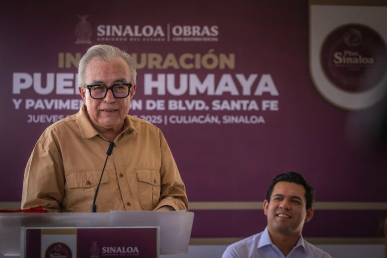Rocha Moya inaugura puente Humaya en Culiacán