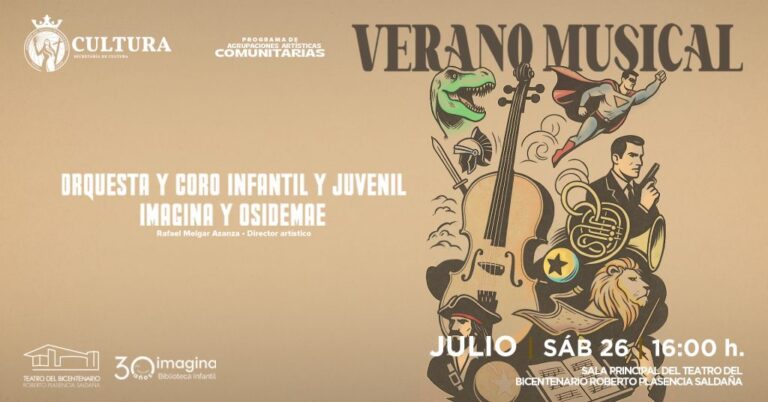 La música como motor de transformación social: concierto de la Orquesta y Coro Infantil y Juvenil IMAGINA y la OSIDeMAE en el Teatro del Bicentenario Roberto Plasencia Saldaña