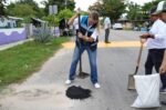 bacheo , pavimentación, lluvias, Cecilia Patrón, Mérida