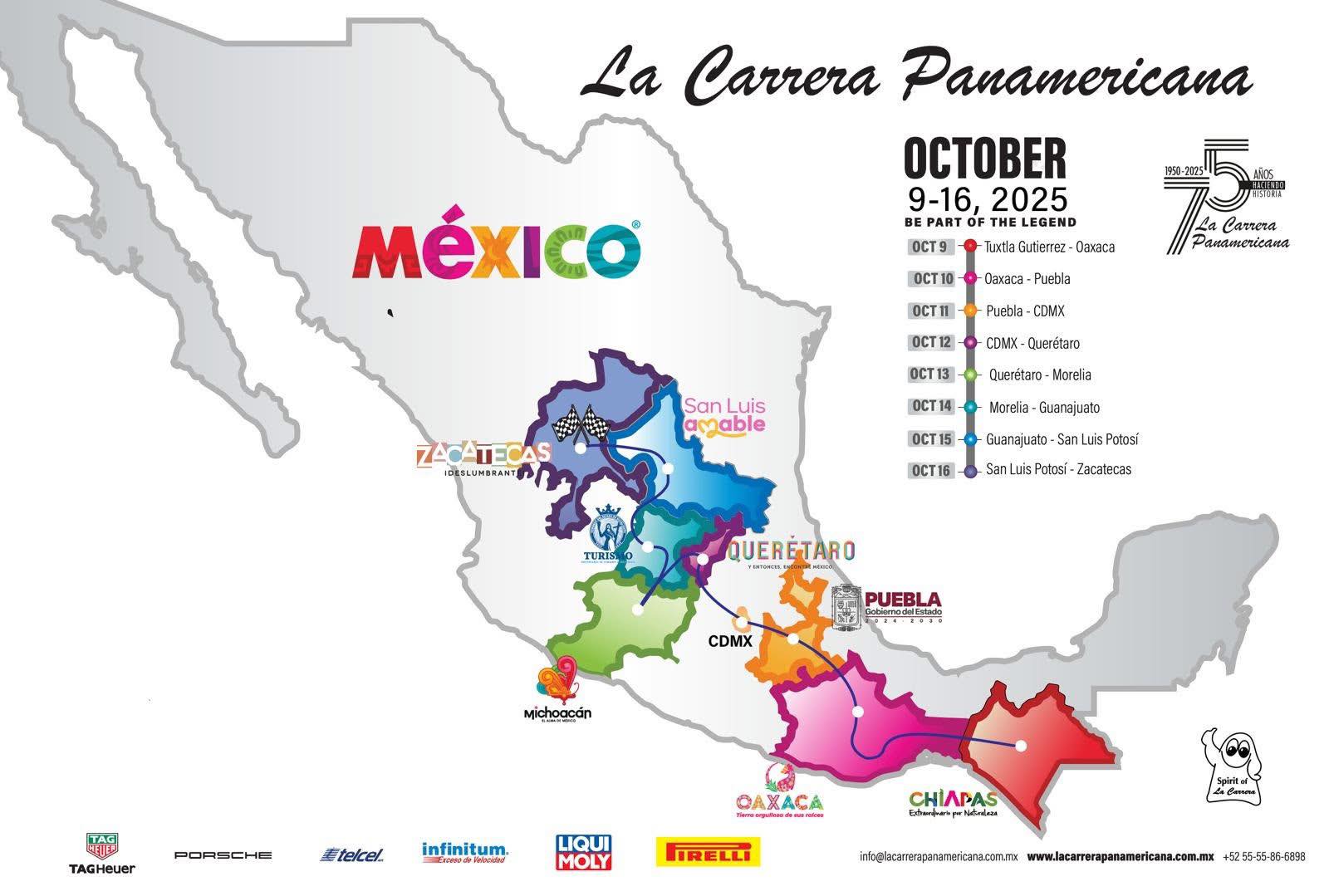Zacatecas, sede de la meta de la Carrera Panamericana