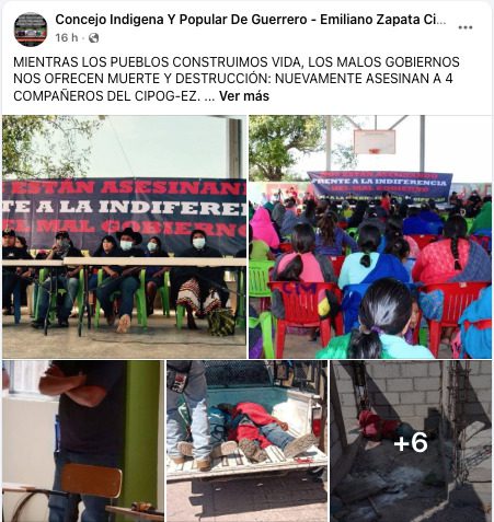 Sicarios asesinan a 4 autodefensas indígenas en Chilapa, Guerrero