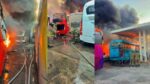 Incendio consume unidades de transporte público en Cancún